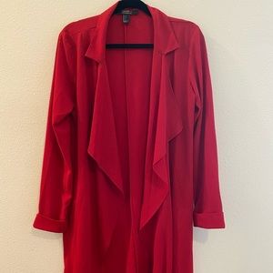 Red Open Front Duster